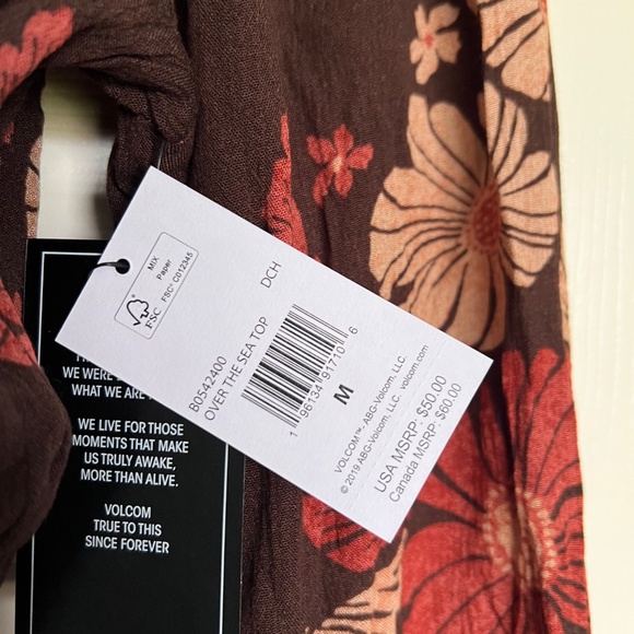 Volcom "Over The Sea" Top, Size M (US 8) - Picture 4 of 5